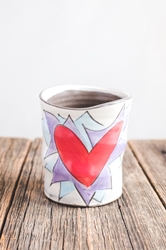 Flaming Heart Cup (orange or violet flames) 